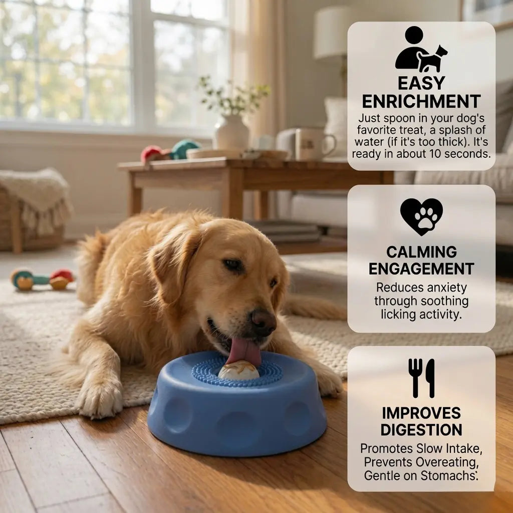 PawPace 2-in-1 Slow Feeder & Lick Bowl